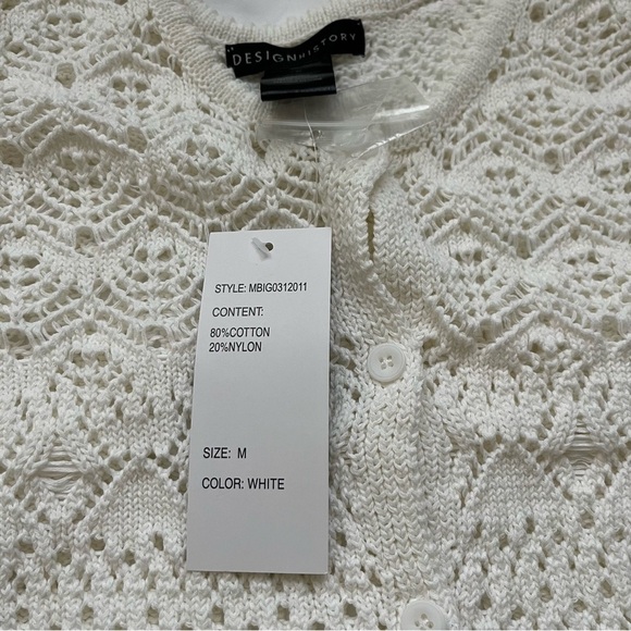 Design History Knitted Sleeveless Blouse White for Women M - Picture 6 of 10